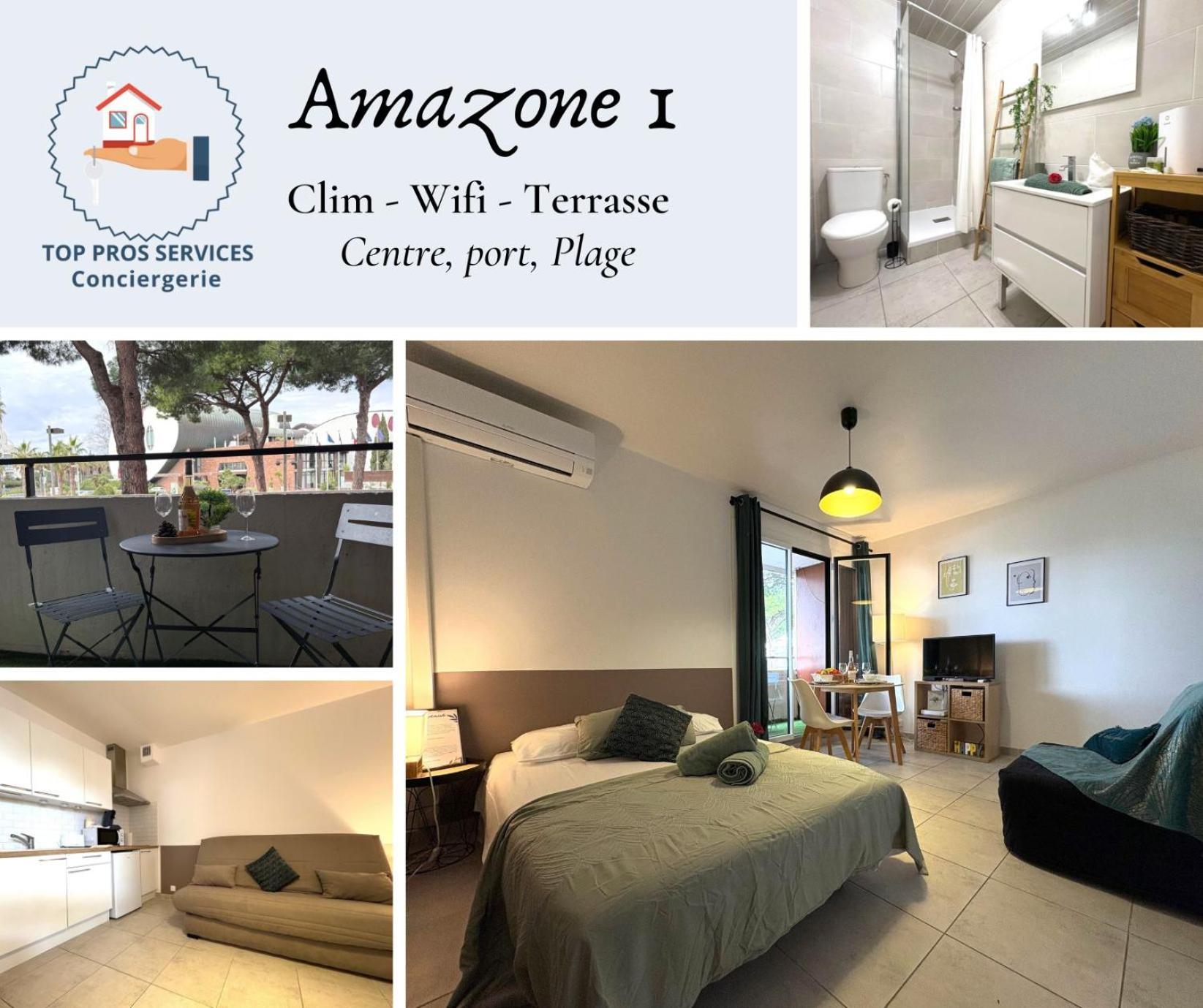 L'Amazone Studio Plein Centre Plages A 2Min Clim Wifi Sur Le Port - Top Prosconciergerie- La Grande-Motte Exterior foto